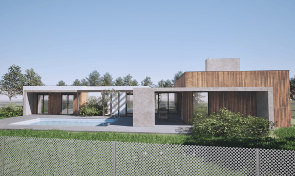 Přízemní dům s vnitřním átriem  - Dasný (2021)