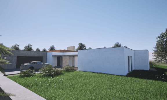 Přízemní dům s vnitřním átriem  - Dasný (2021)